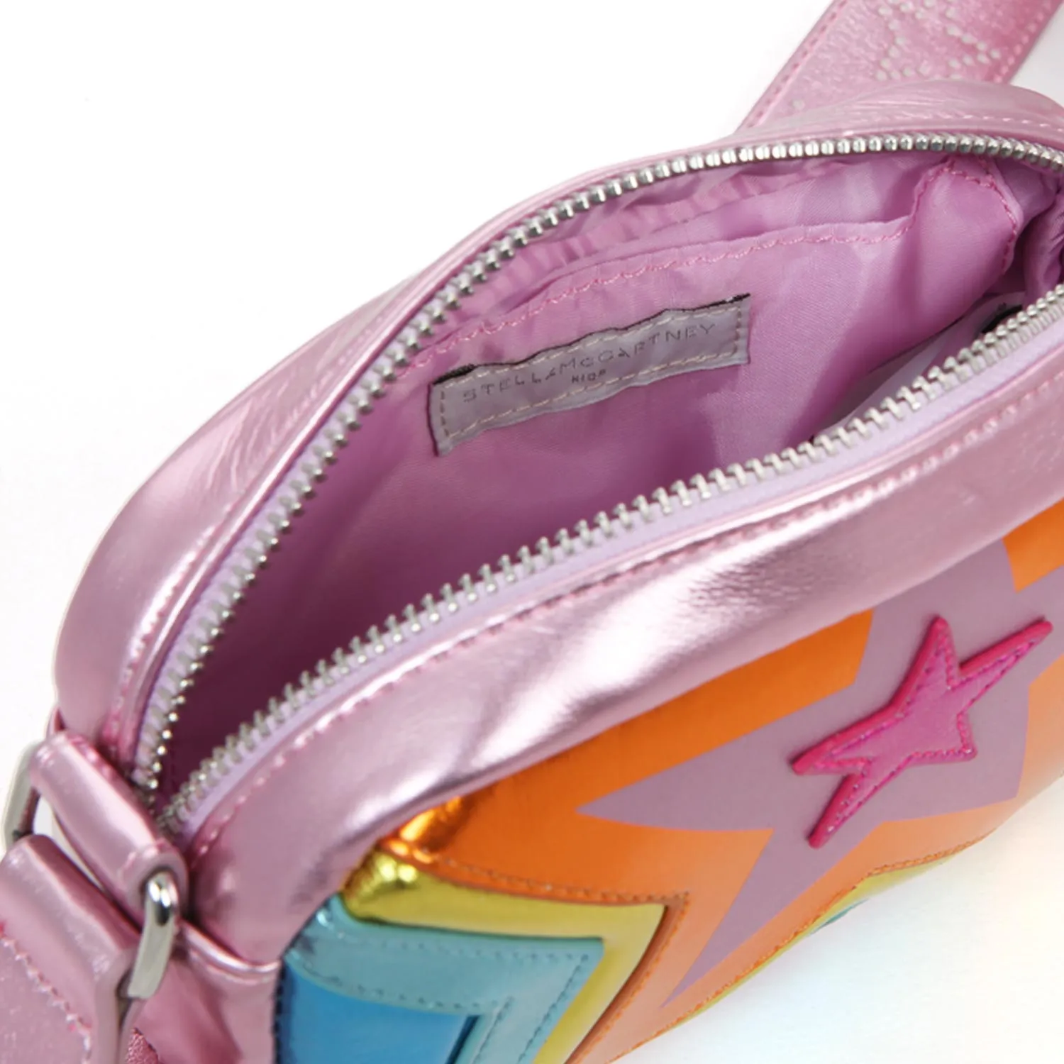 Stella Mccartney Pink And Multicolor Metallic Shoulder Bag