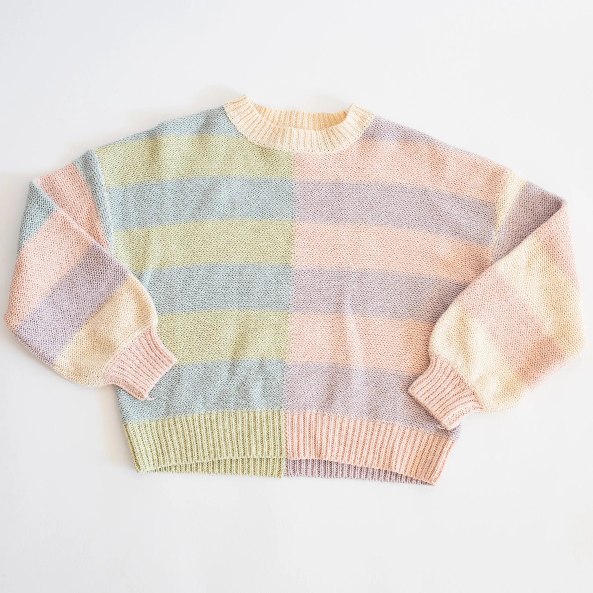 Stripe Patch Sweater | Pastel Multi Stripe