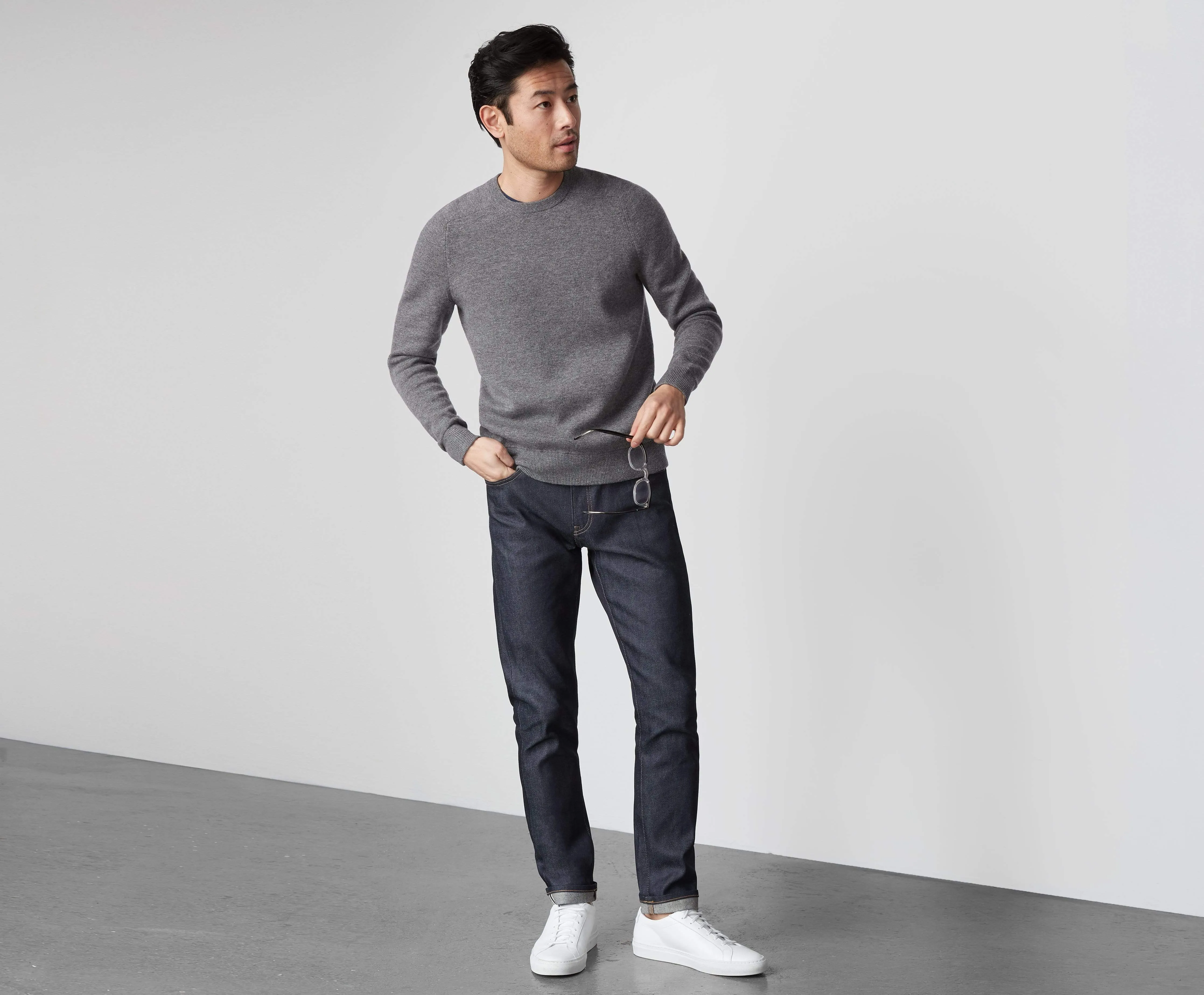 Tech Cashmere Crew Neck Sweater