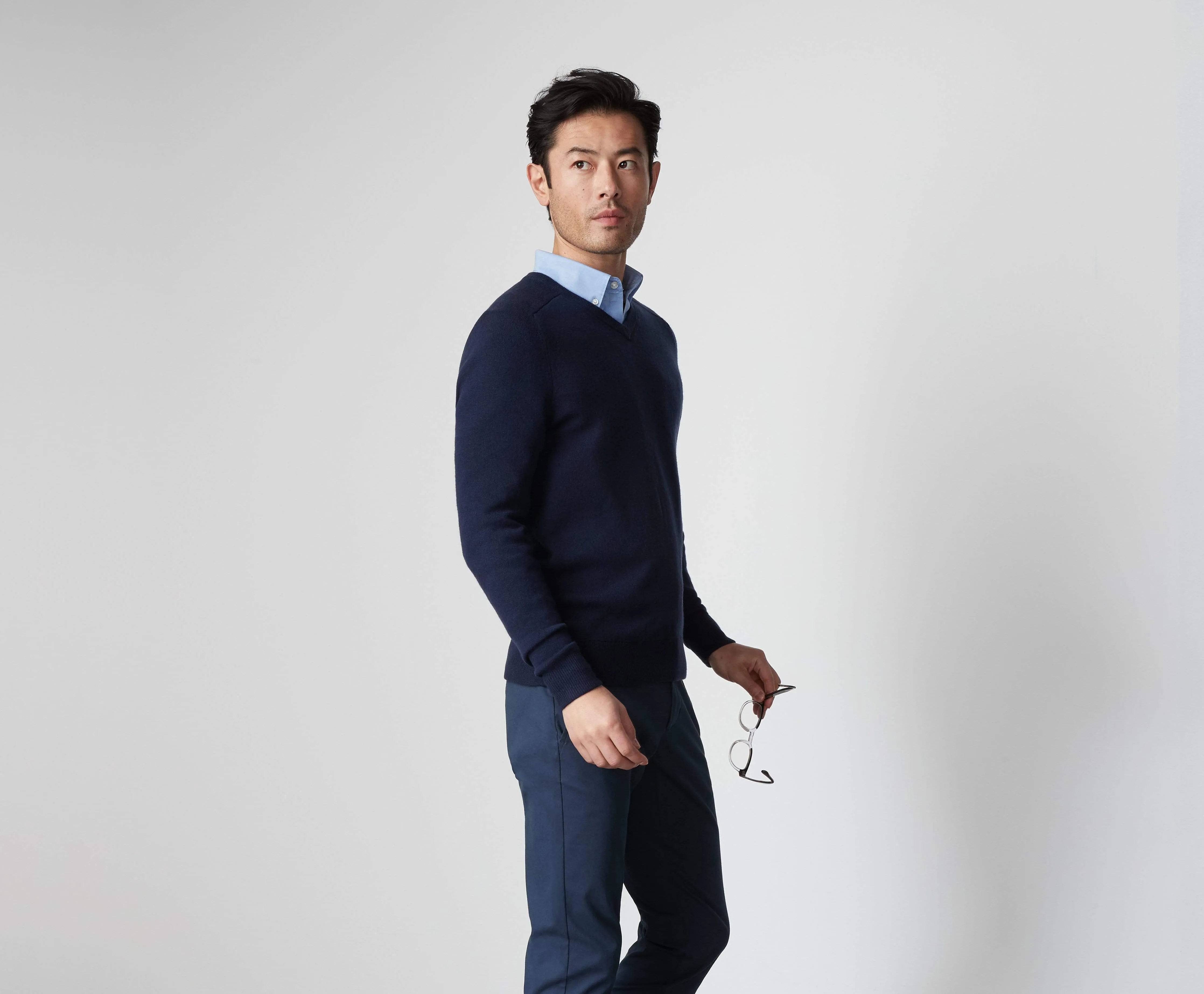 Tech Cashmere V-Neck Sweater