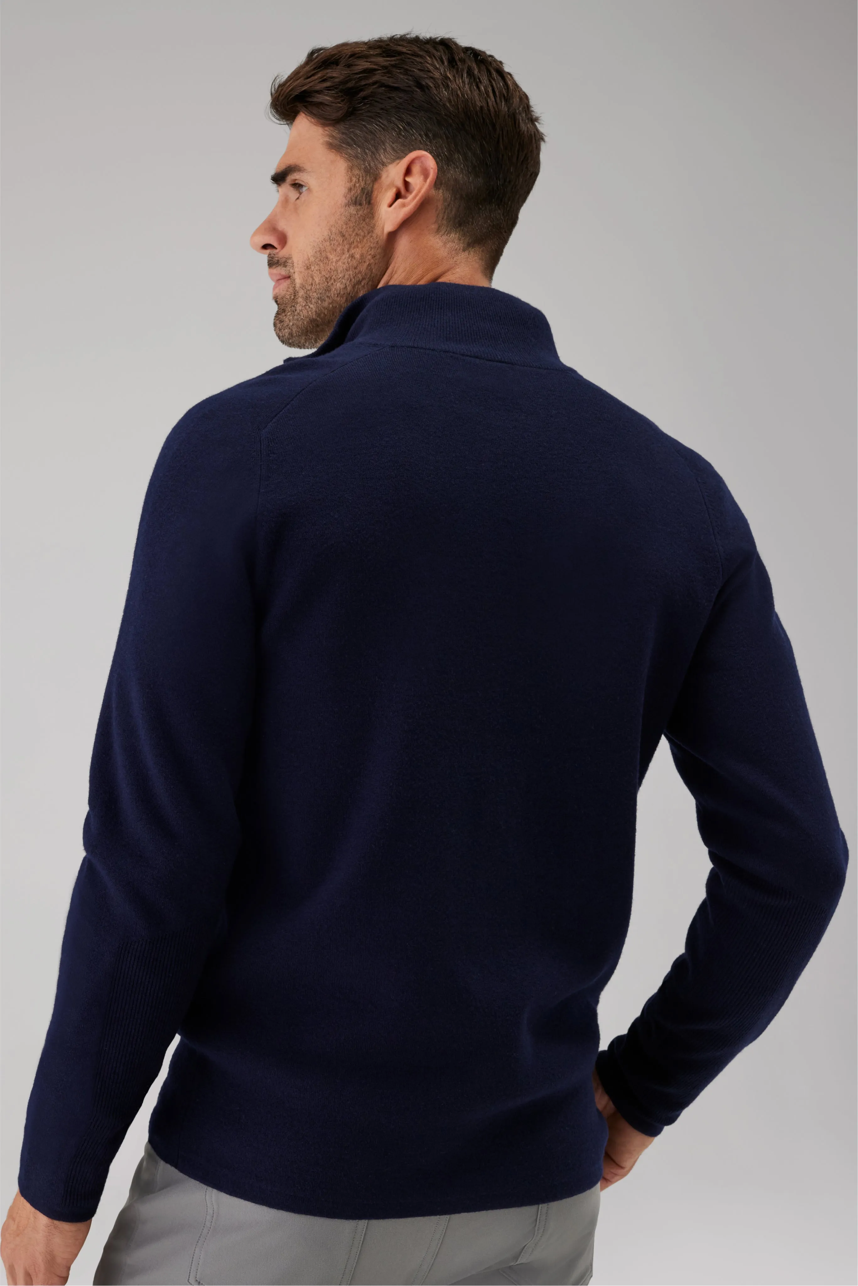 Tech Merino Full-Zip Sweater Charcoal Heather