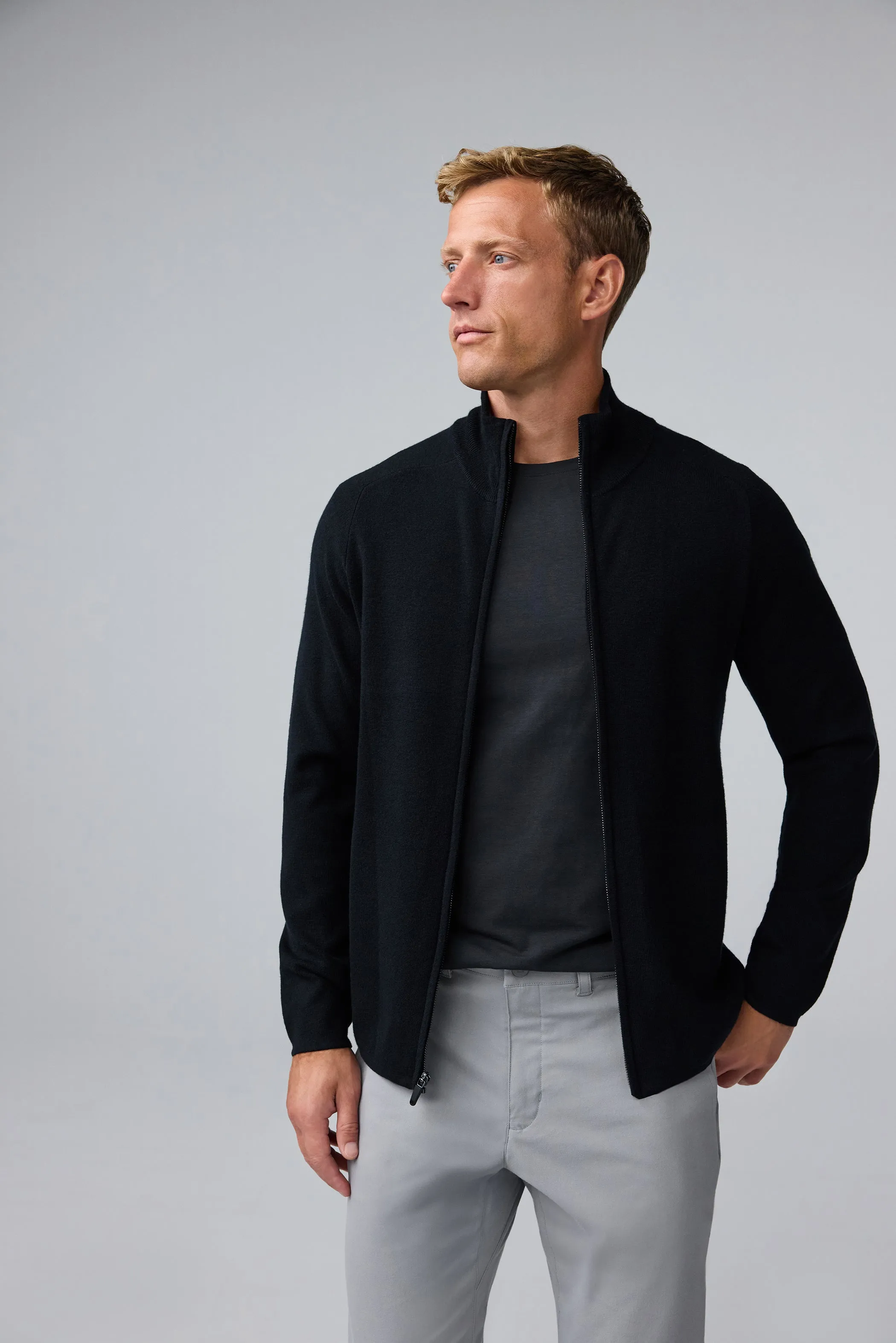 Tech Merino Full-Zip Sweater