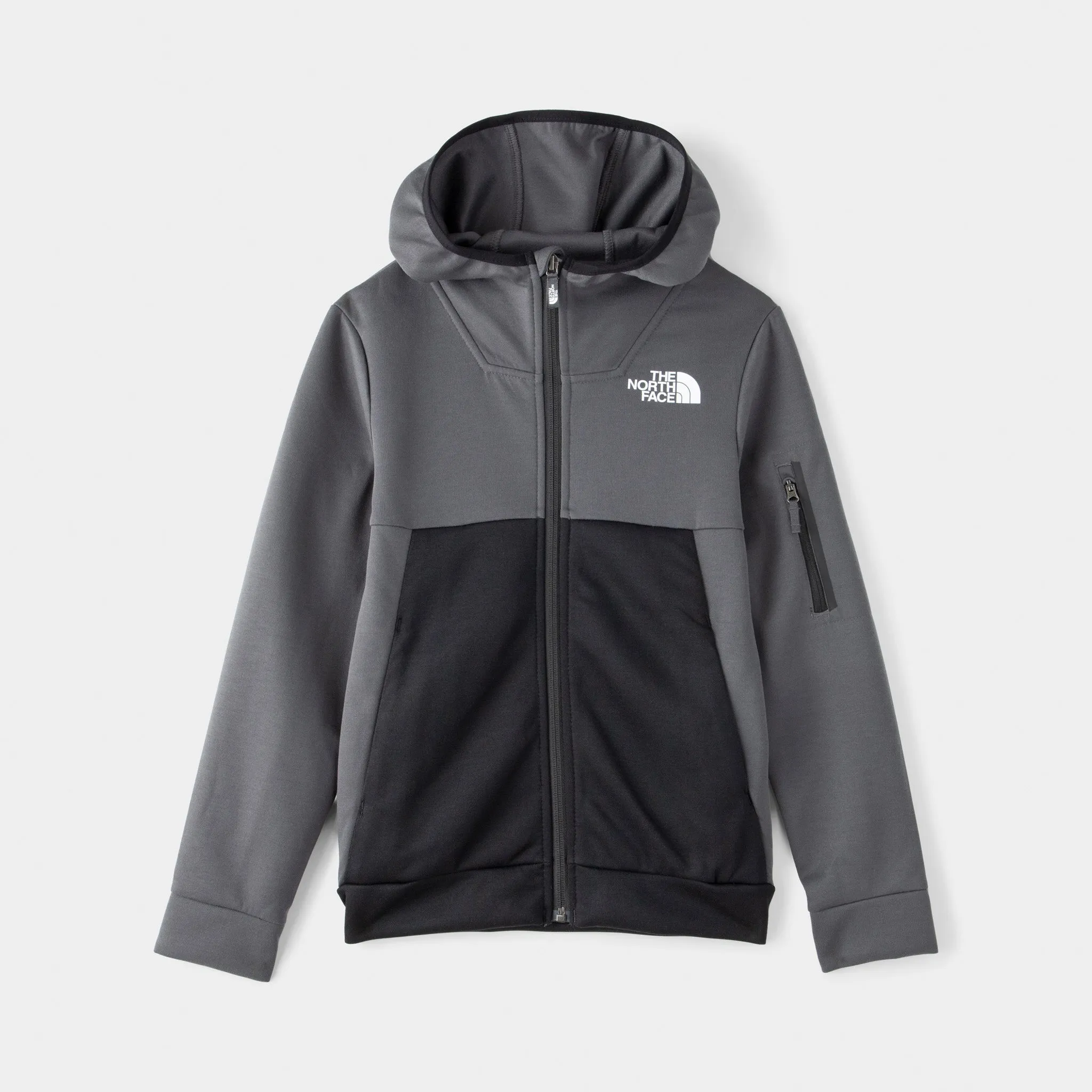 The North Face Junior Boys' Kaveh Full-Zip Hoodie Anthracite Grey / TNF Black