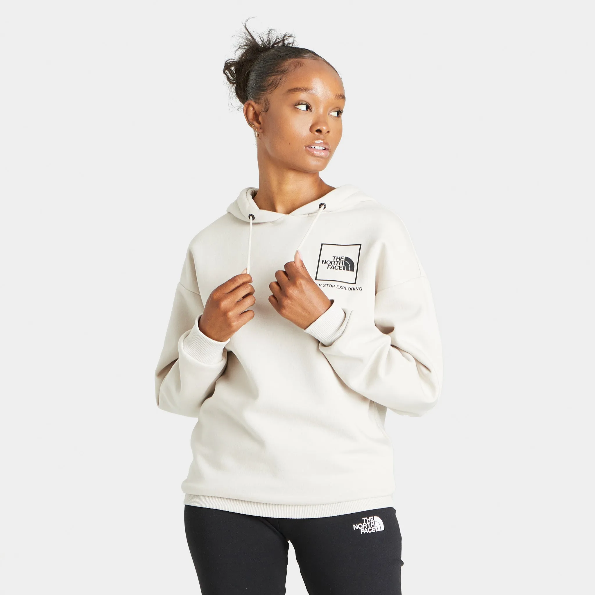 The North Face Women's Back New Fine Box Relaxed Pullover Hoodie / Moonlight Ivory