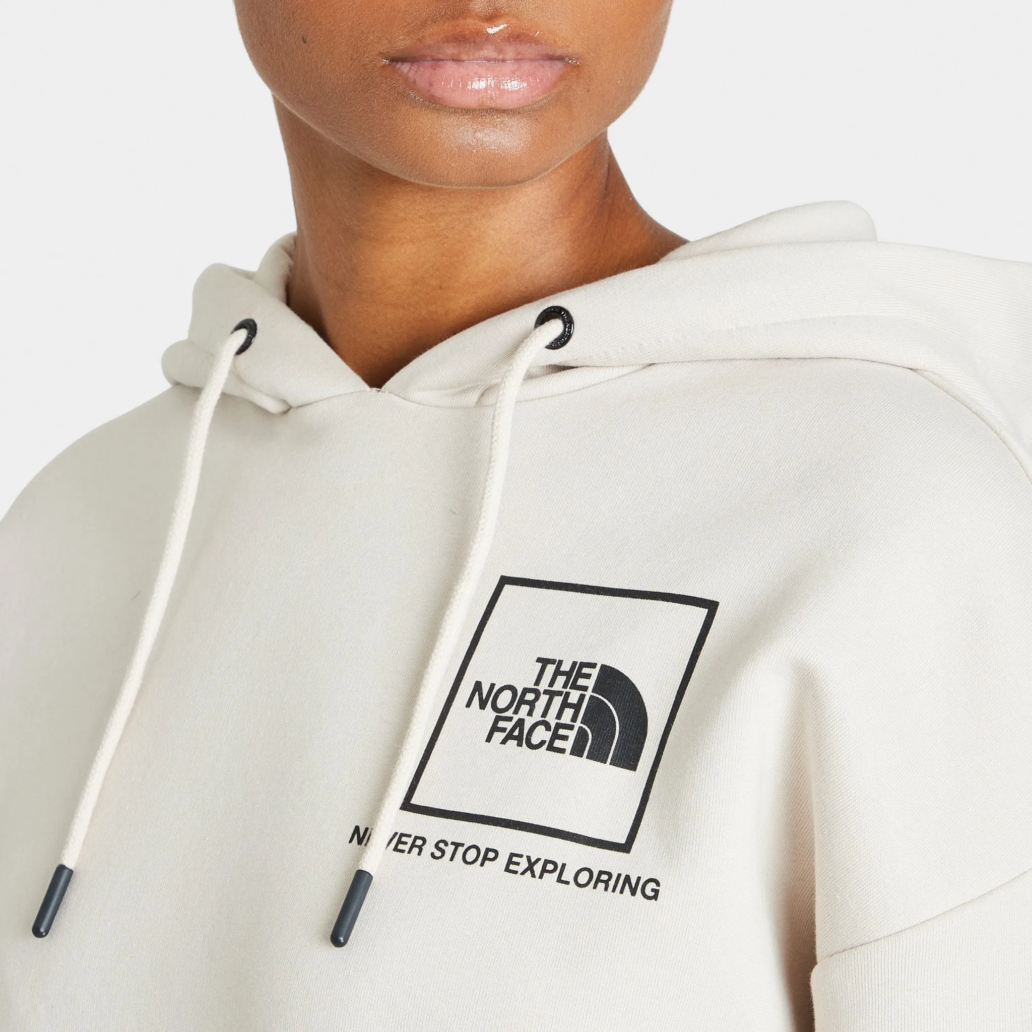 The North Face Women's Back New Fine Box Relaxed Pullover Hoodie / Moonlight Ivory