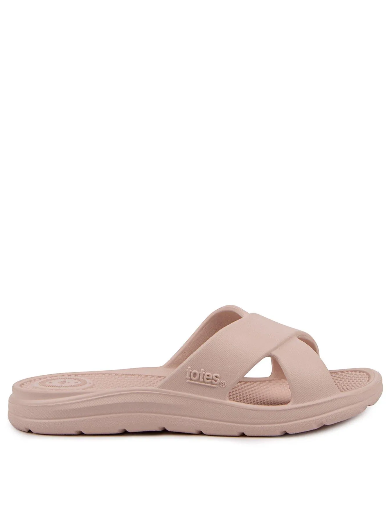 TOTES Solbounce Cross Slide Sandals - Evening Sand