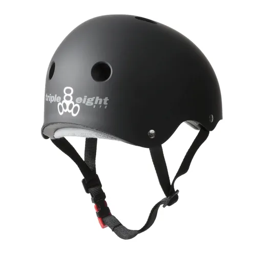 Triple 8 Skateboard Helmet Certified Sweatsaver Black/Rubber Size S/M