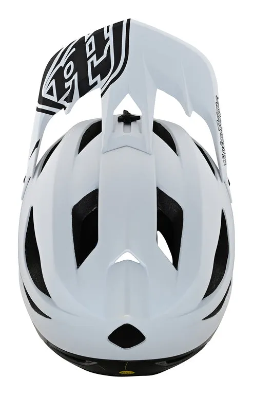 Troy Lee Designs Stage Full Face Helmet - MIPS - Signature - White - 2022