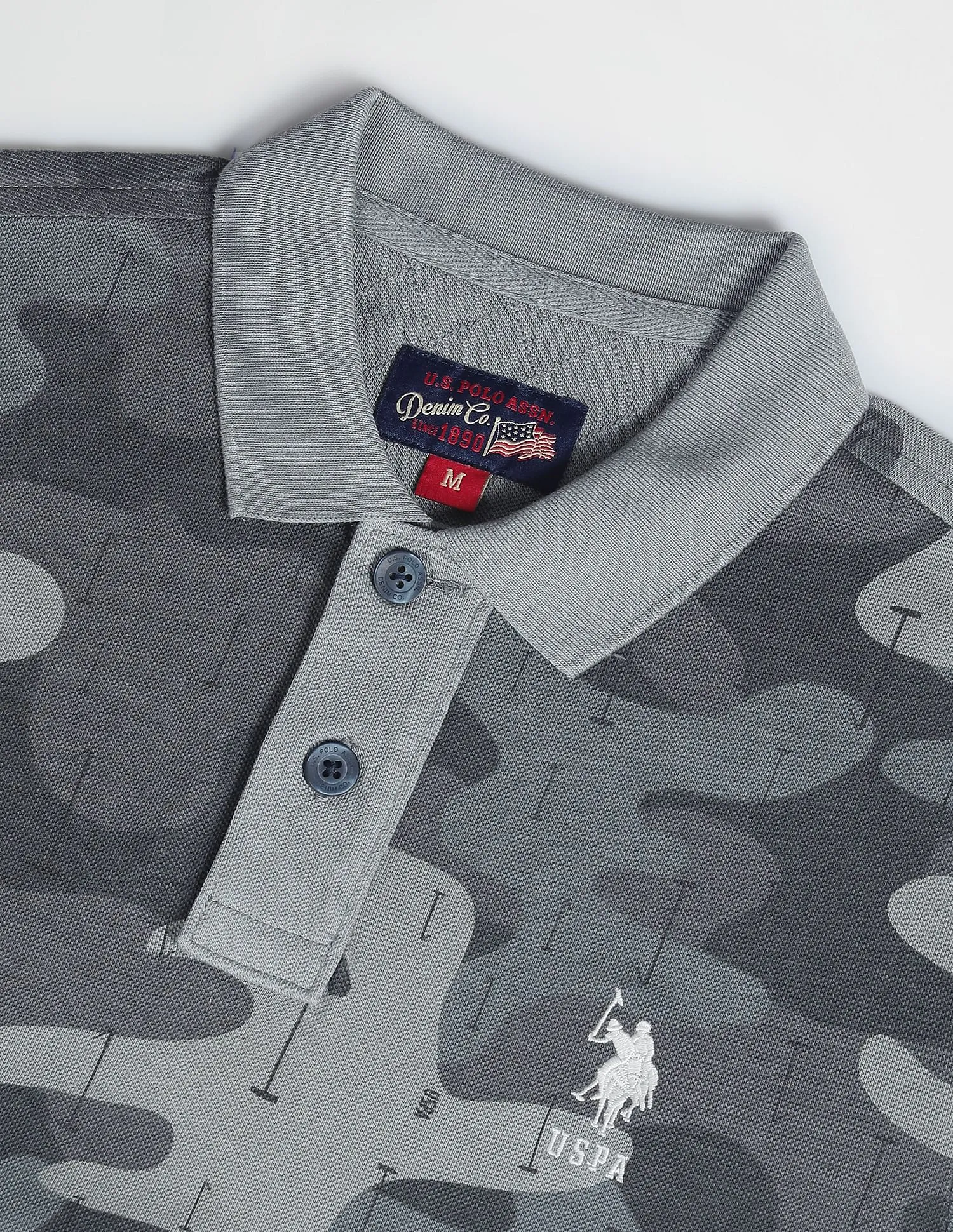 U.S. Polo Assn. Denim Co. Camouflage Print Cotton Polo Shirt