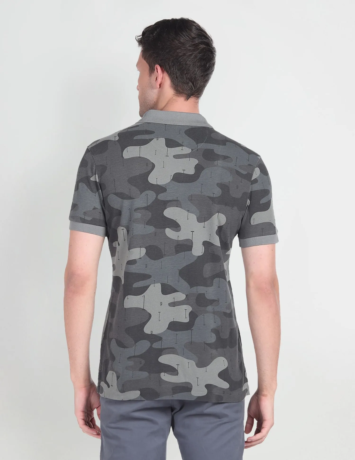 U.S. Polo Assn. Denim Co. Camouflage Print Cotton Polo Shirt