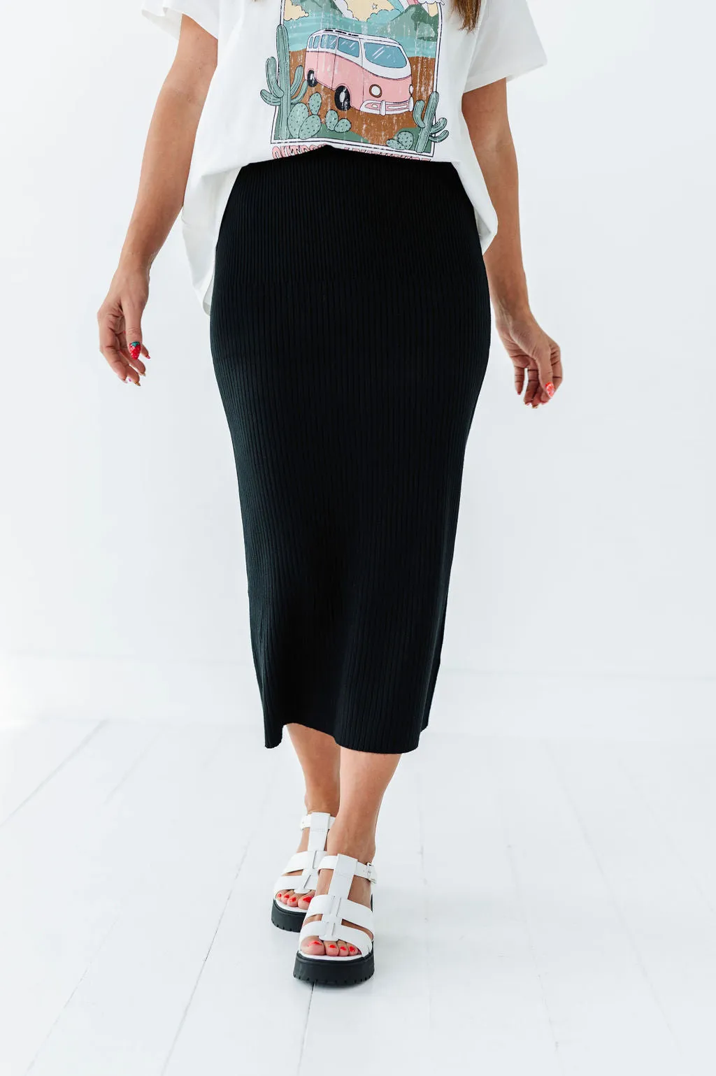 Veronica Ribbed Sweater Skirt