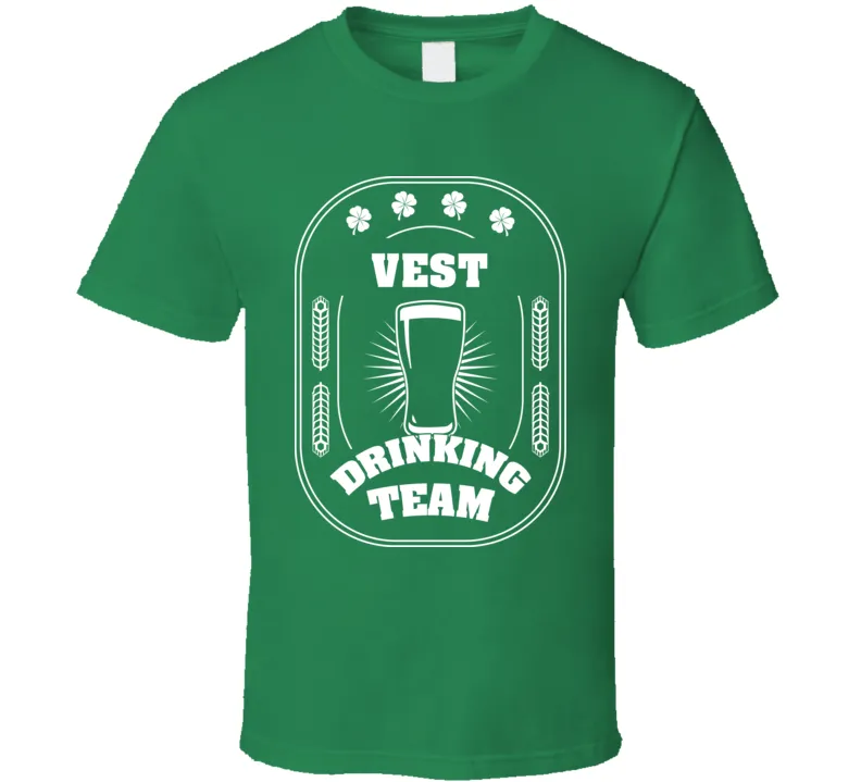 Vest Drinking Team St. Patrick's Day Last Name Group T Shirt