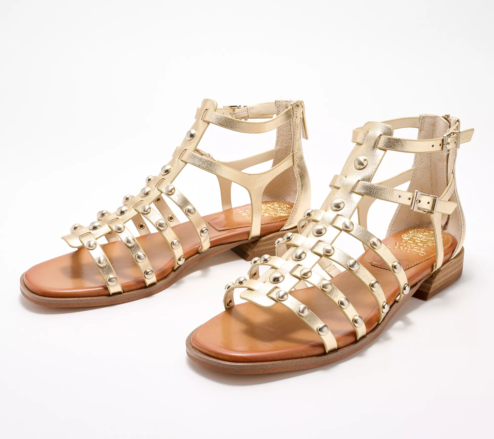 Vince Camuto Studded Leather Gladiator Sandals - Krebelis