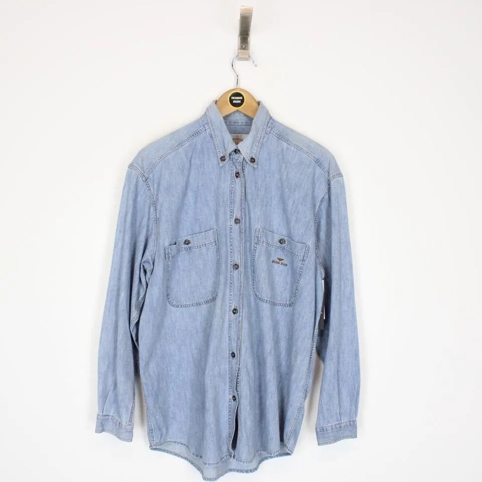 Vintage Armani Jeans Denim Shirt Large