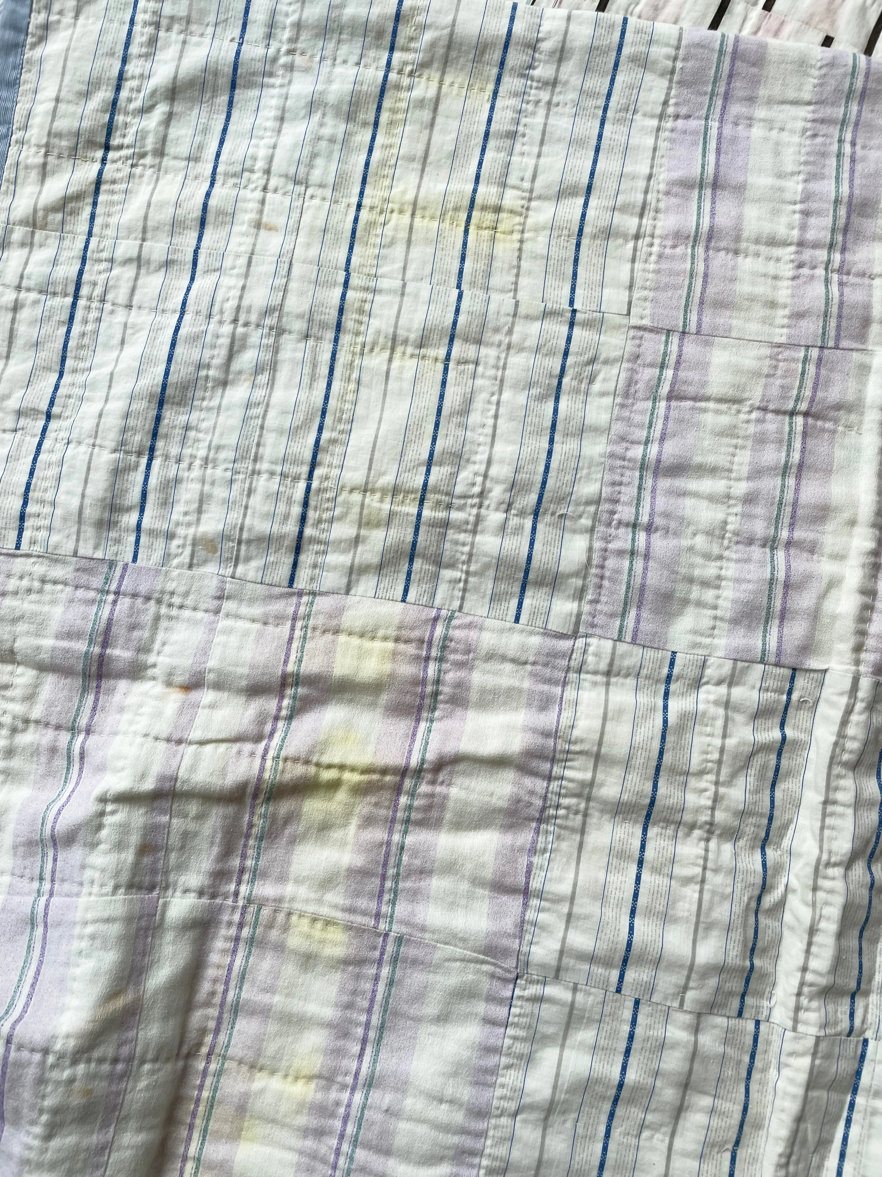 Vintage Reversible Shirting Quilt