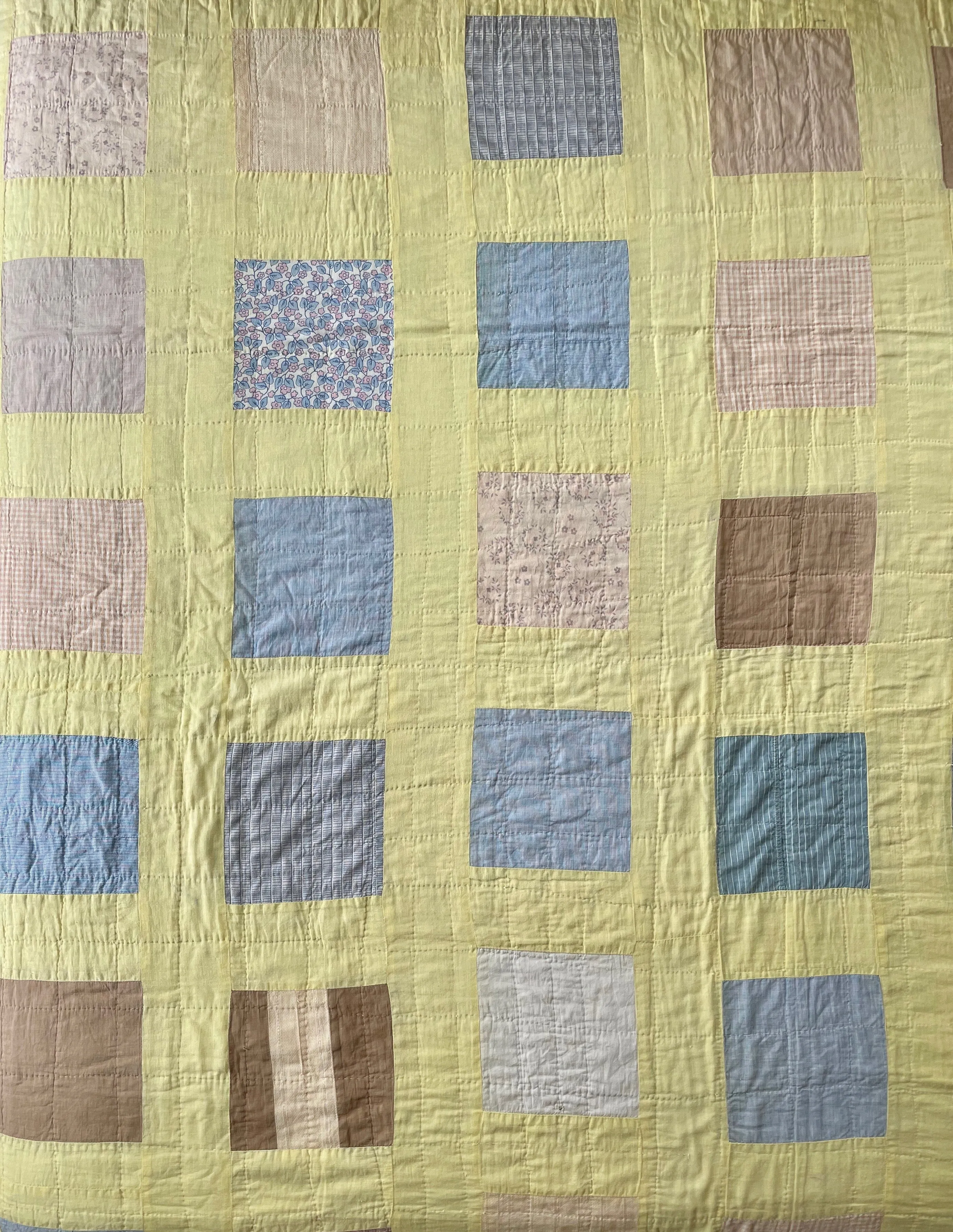 Vintage Reversible Shirting Quilt