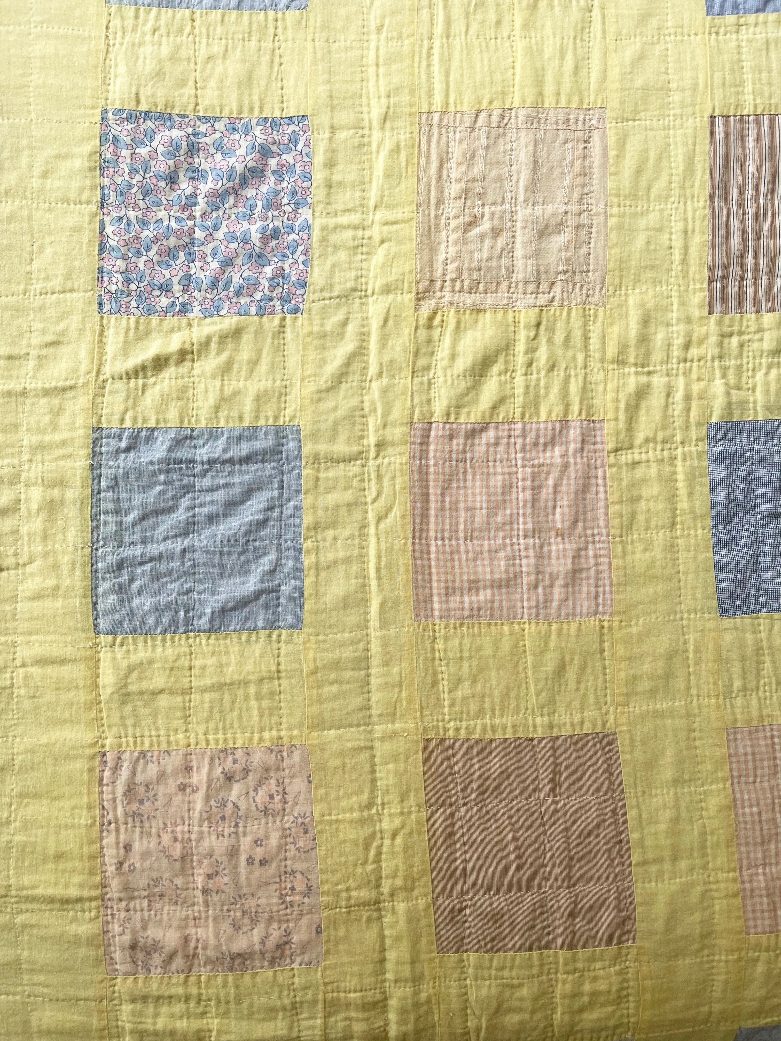 Vintage Reversible Shirting Quilt