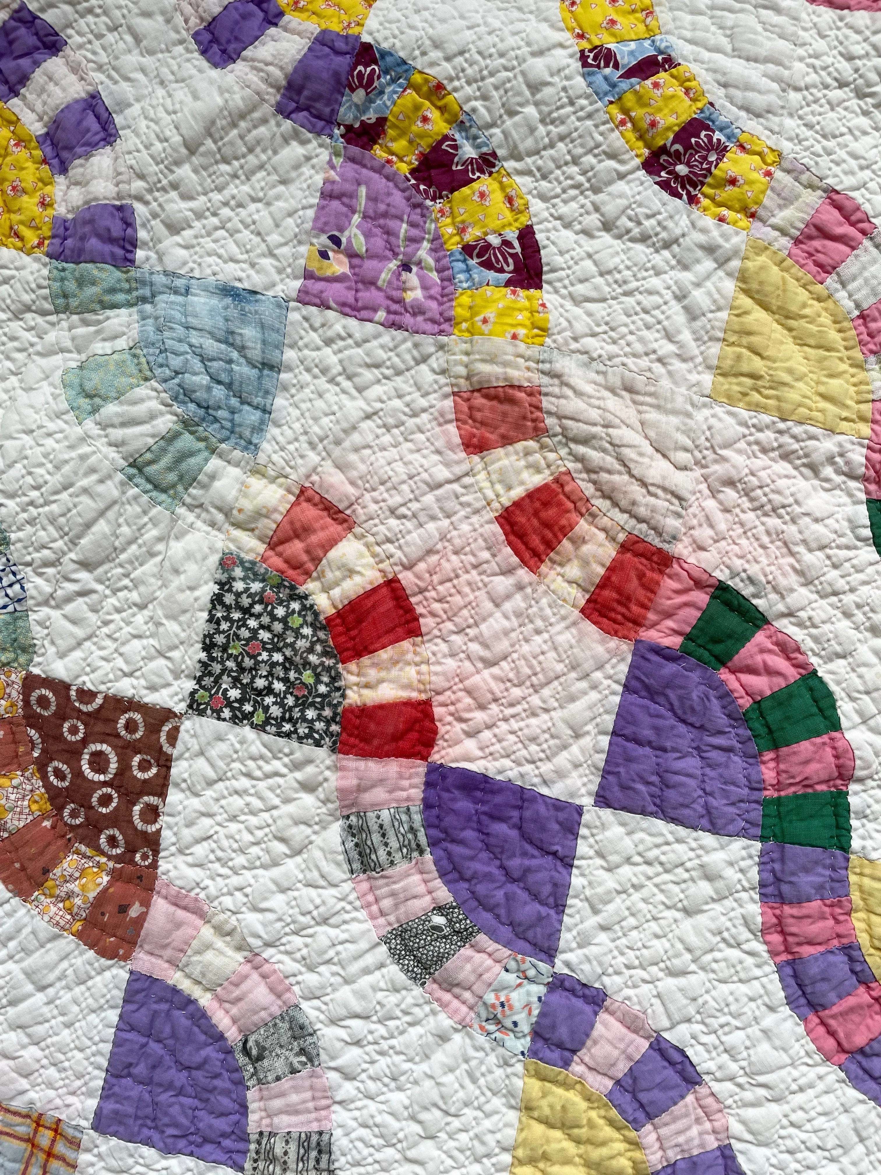 Vintage Snaketrail Patchwork Quilt