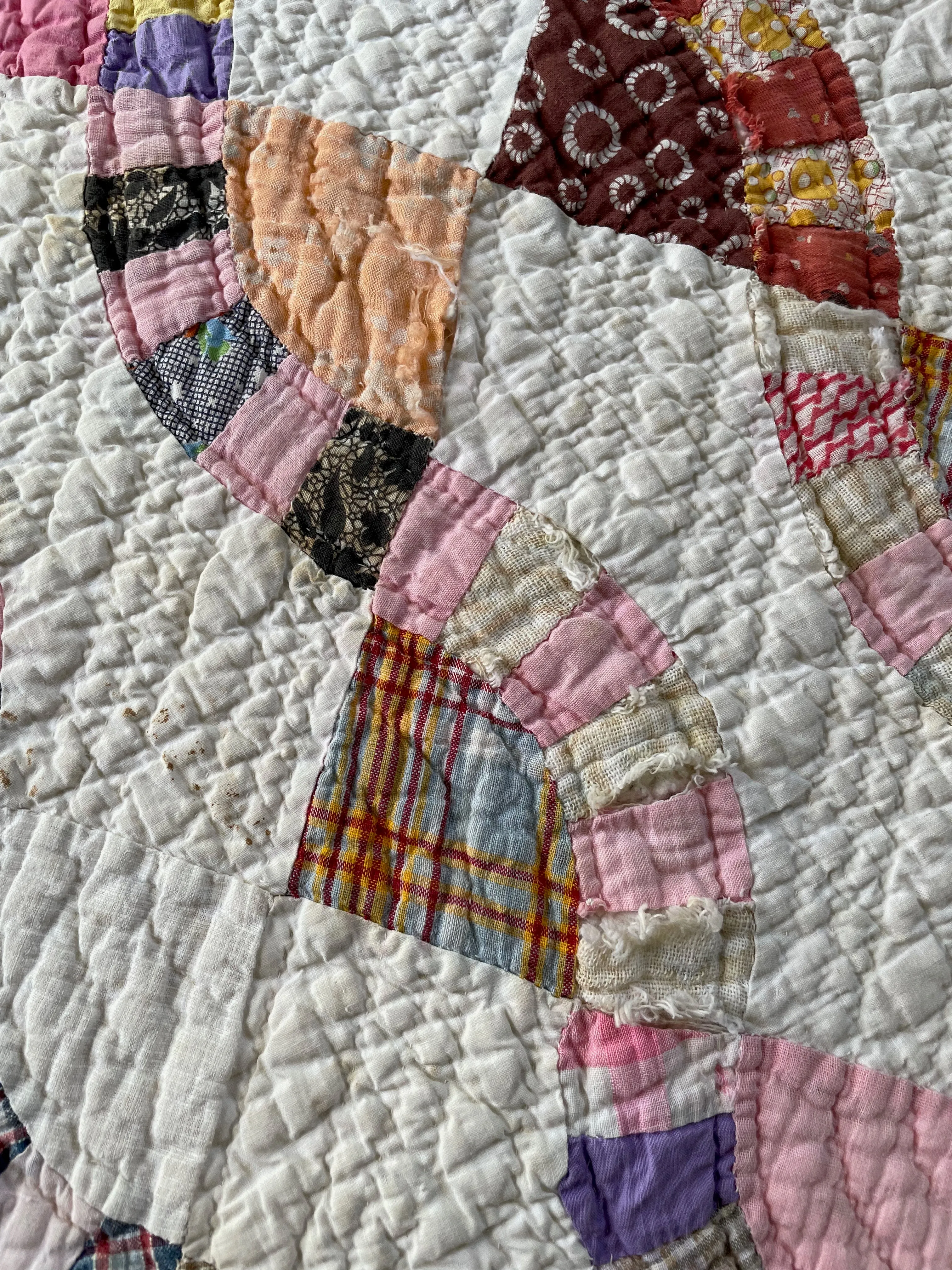 Vintage Snaketrail Patchwork Quilt