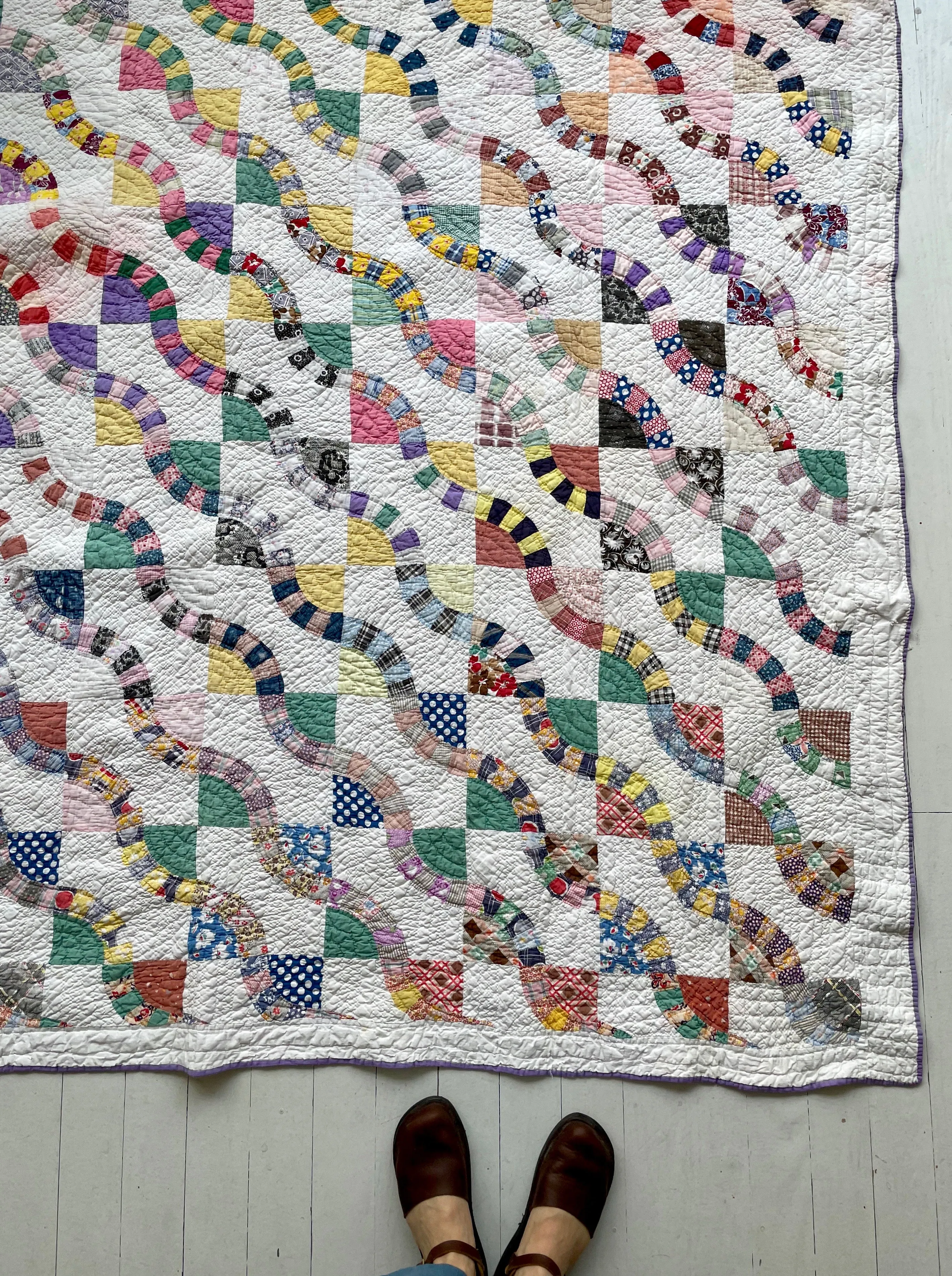 Vintage Snaketrail Patchwork Quilt