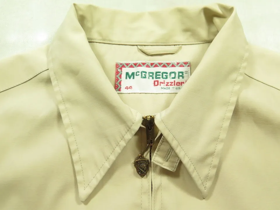 Vtg 60s McGregor Drizzler Rain Water Repellent 60/40 Jacket Mens 44