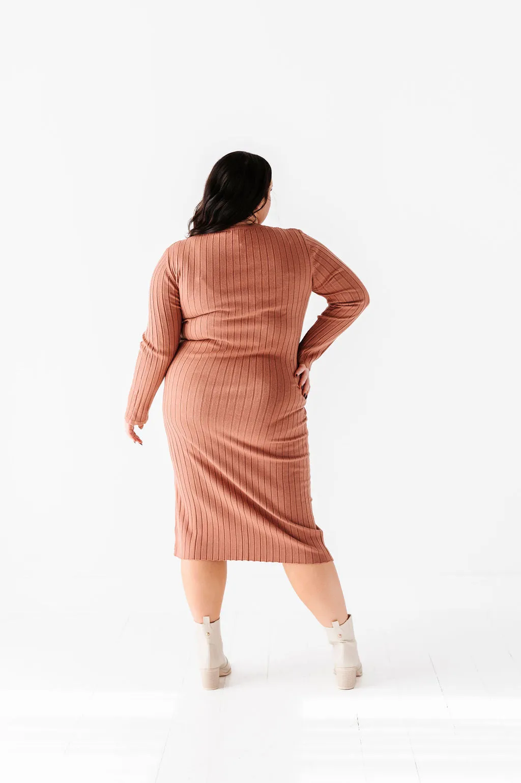 Willow Sweater Dress in Adobe