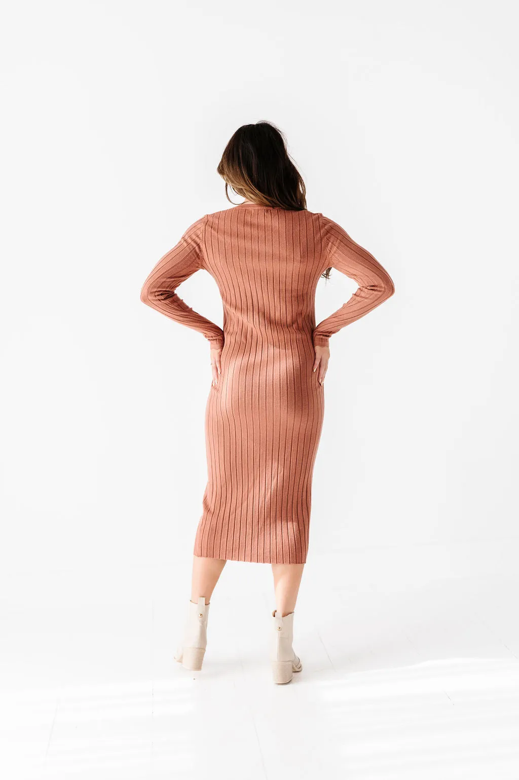 Willow Sweater Dress in Adobe