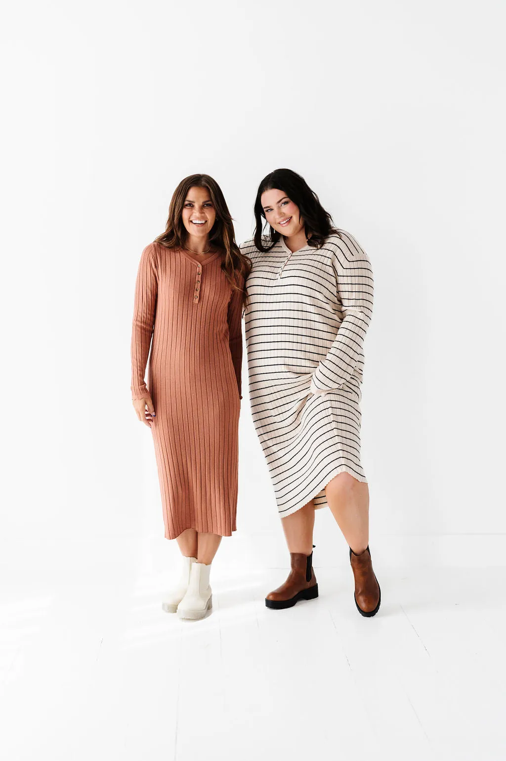 Willow Sweater Dress in Adobe