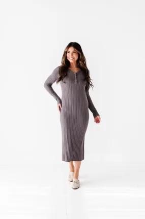 Willow Sweater Dress in Charcoal