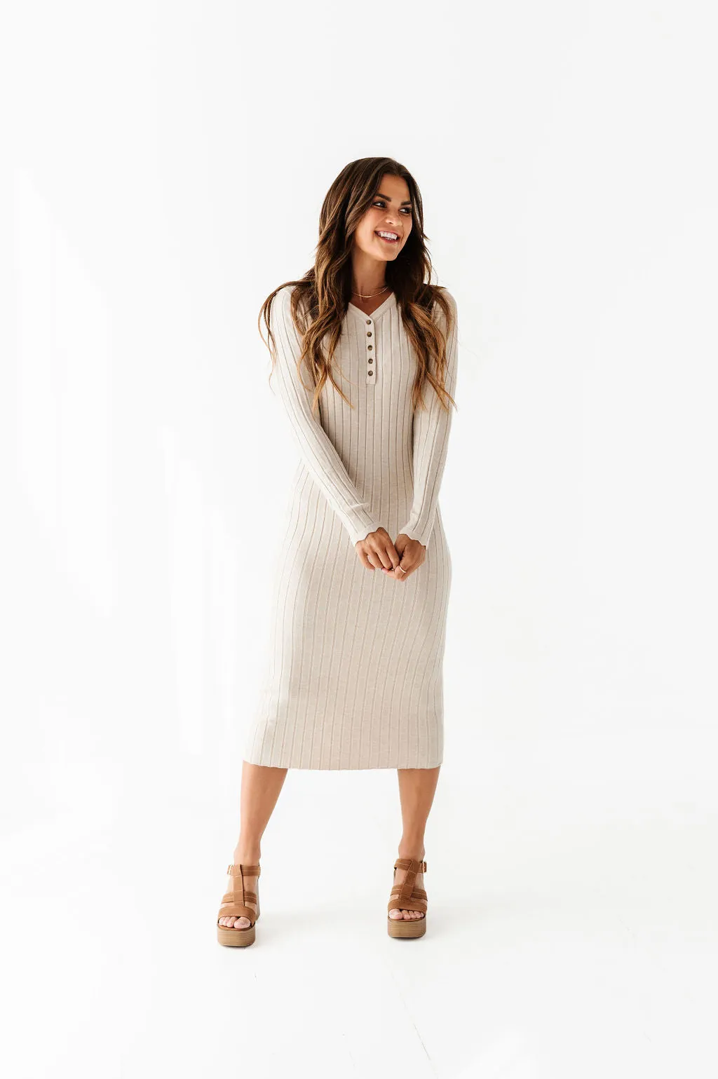 Willow Sweater Dress in Natural