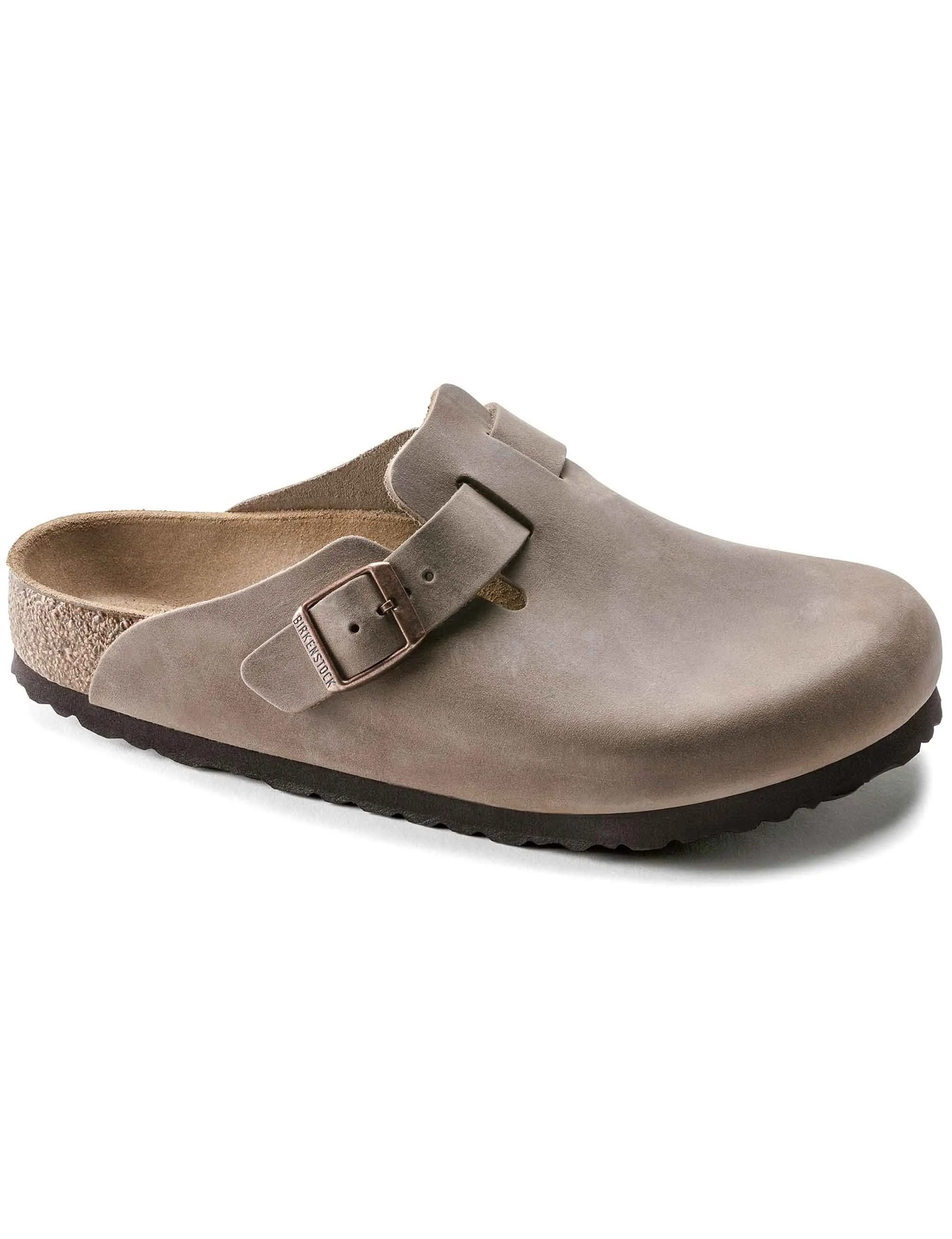 Women's Boston Leather Mules LEOI - Tobacco Brown (Regular Fit)