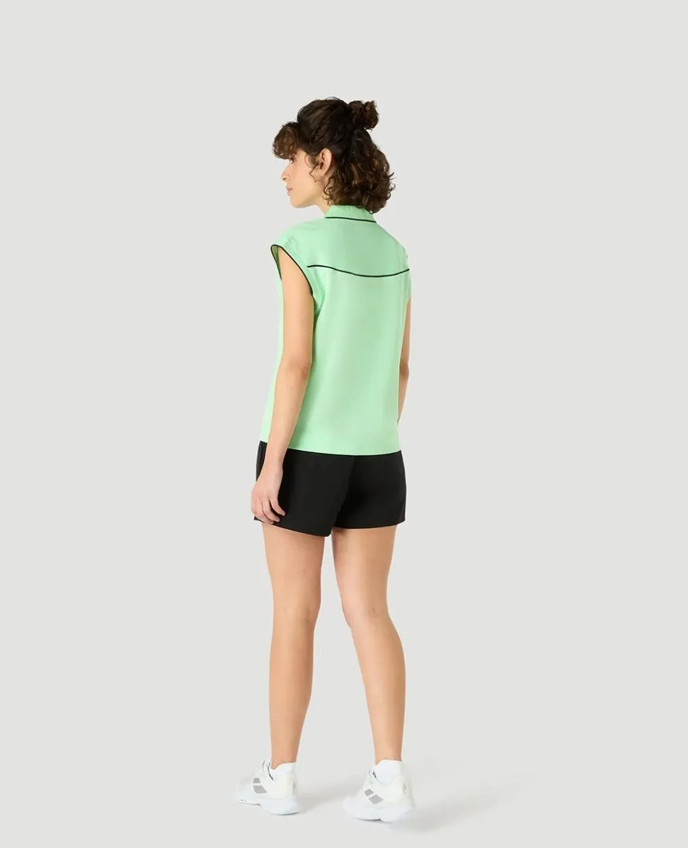 Womens Cap Sleeved Polo - Green