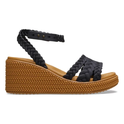 Women's Crocs Brooklyn Woven Ankle Wedge Sandals