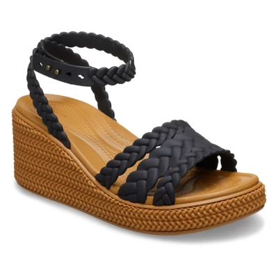 Women's Crocs Brooklyn Woven Ankle Wedge Sandals