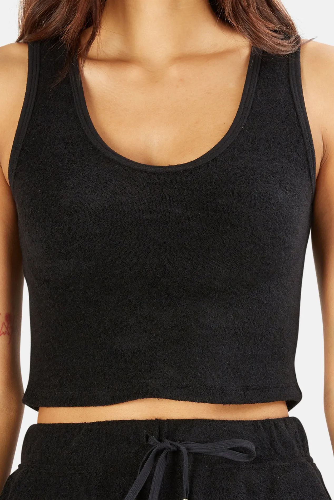 Zo Cropped Tank Black